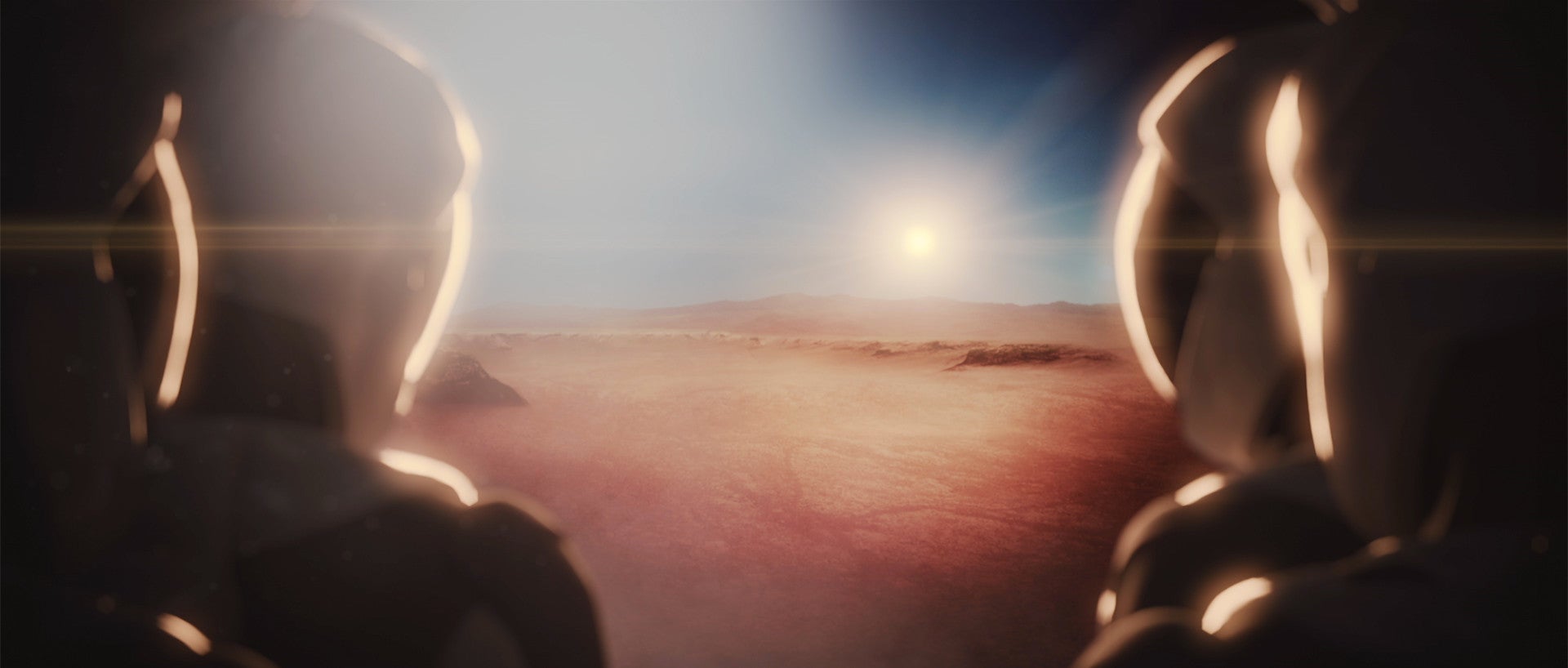 Conceptual image showing humans on the Martian surface.  (Image: SpaceX)