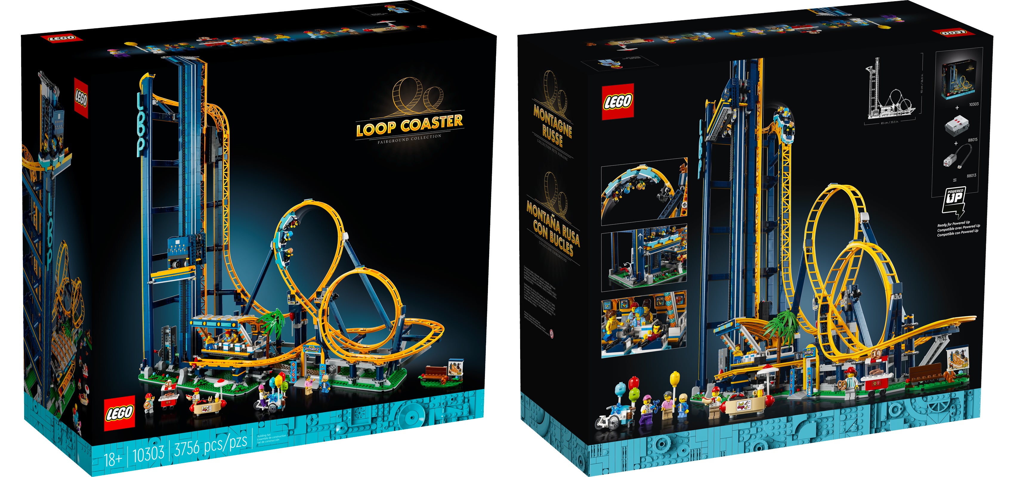 LEGO Roller Coaster Launches Minifig Riders From a Three-Foot Tower Through Two Full Loops