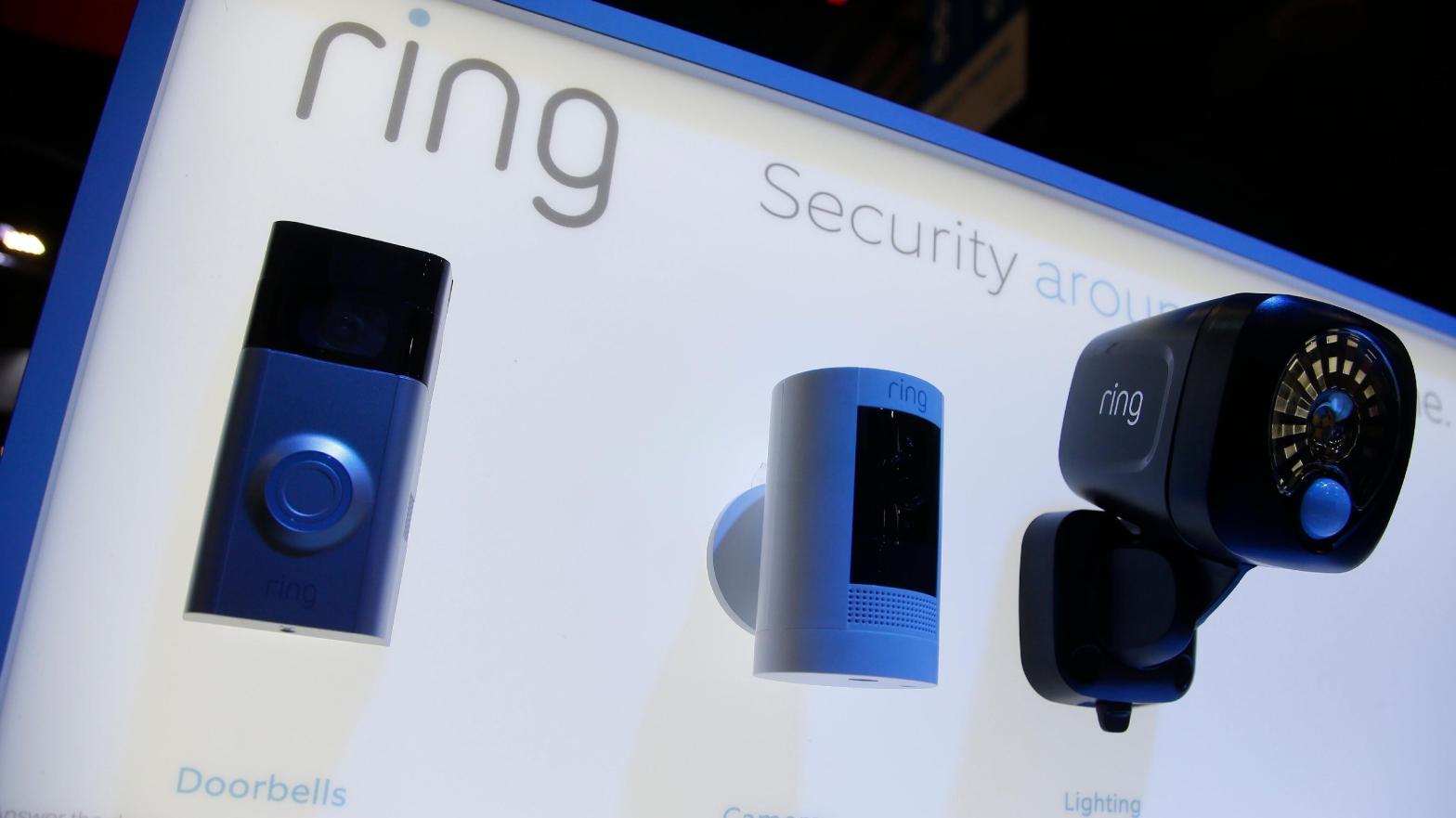 Amazon-owned Ring displays several products of their security line during the CES tech show Tuesday, Jan. 7, 2020, in Las Vegas. (Photo: Ross D. Franklin, AP)