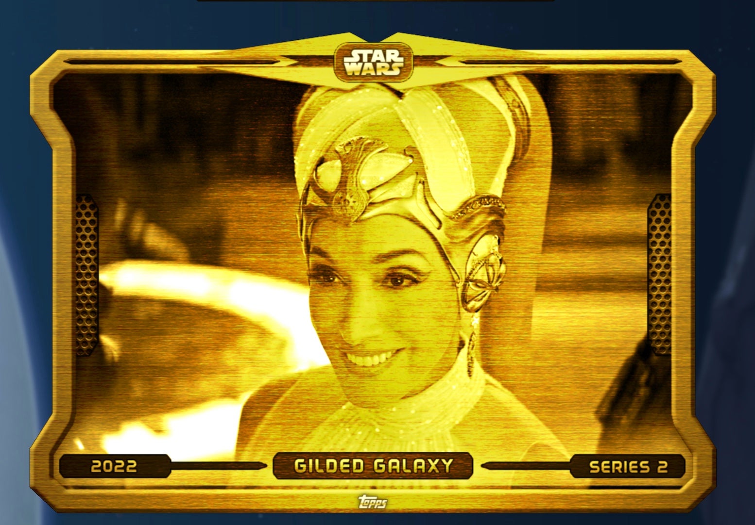 Gilded Galaxy cards are the reward for collecting weekly marathon releases.  (Image: Topps)