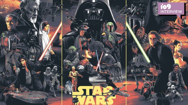 This poster by artist Gabz is an award card coming soon to Star Wars Card Trader by Topps. (Image: Gabz/Bottleneck/Lucasfilm)