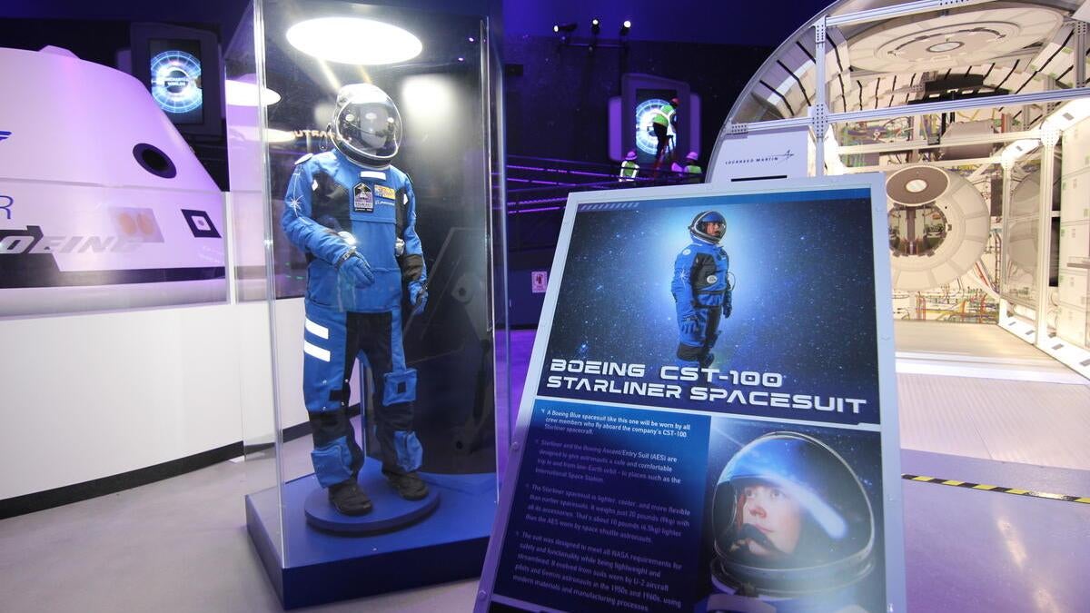The spacesuit will eventually be worn by astronauts on board Boeing's commercial Starliner spacecraft. (Photo: Boeing)