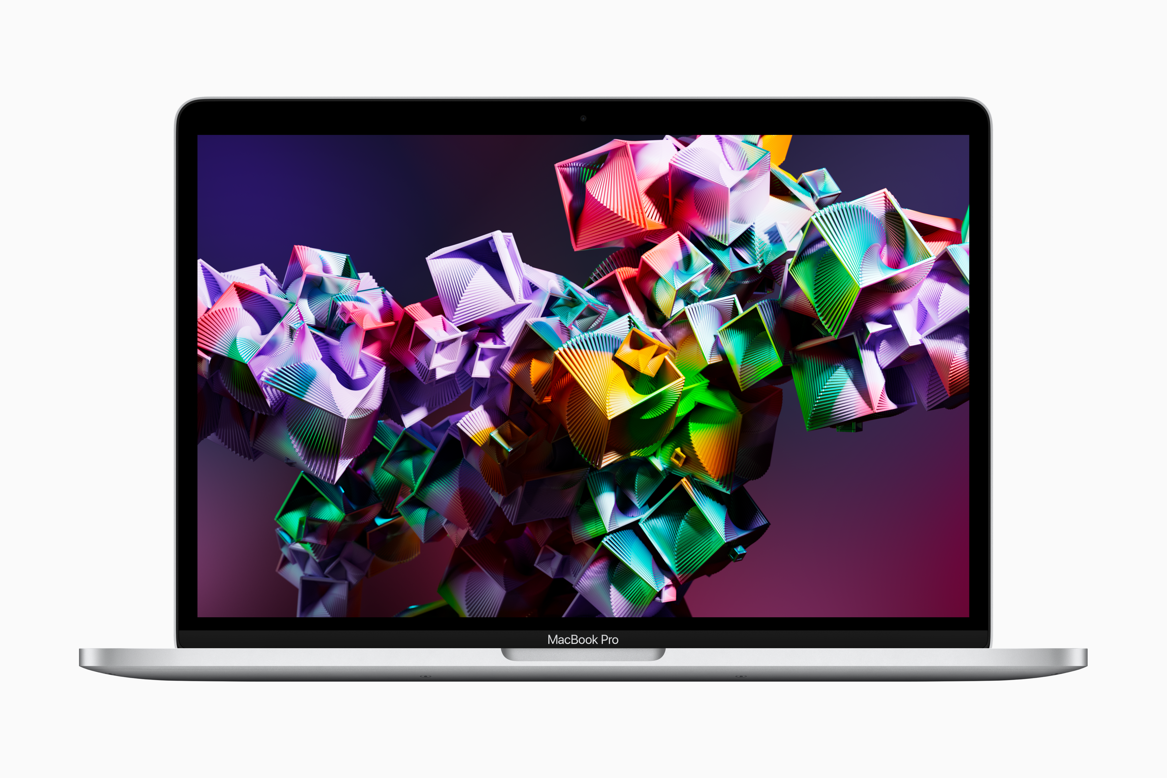 The M2 MacBook Pro with bright colours on the screen