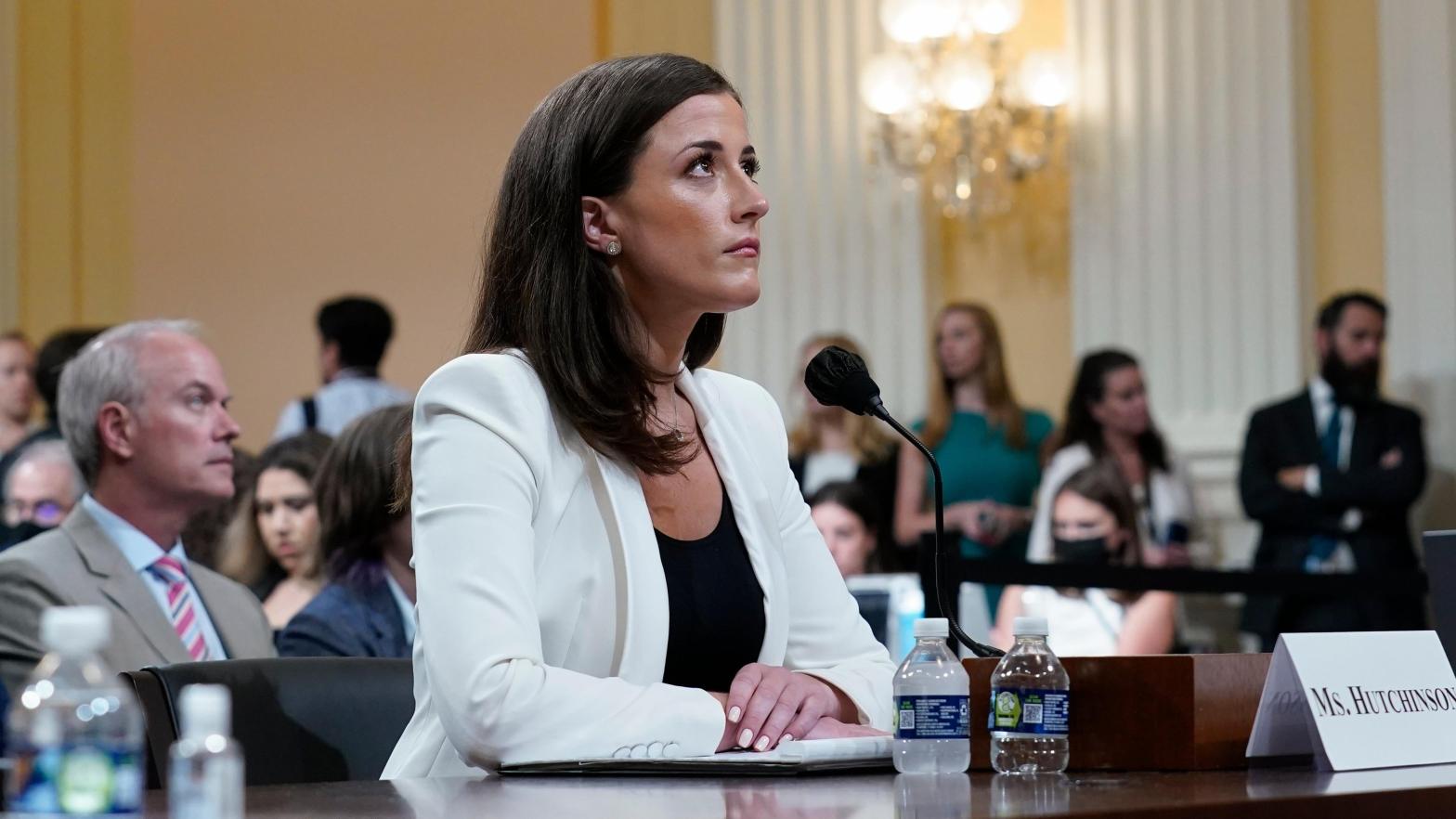 Cassidy Hutchinson, former aide to Trump White House chief of staff Mark Meadows, listens as the House select committee investigating the Jan. 6 attack on the U.S. Capitol holds a hearing at the Capitol in Washington, Tuesday, June 28, 2022. (Photo: J. Scott Applewhite, AP)