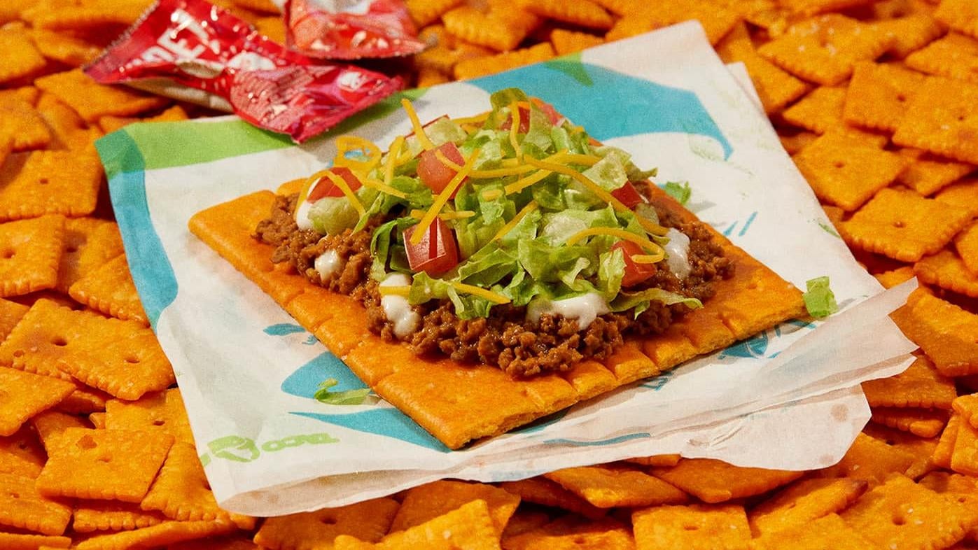 Exhibit A: A tostada made out of Cheez-it. (Image: Taco Bell)