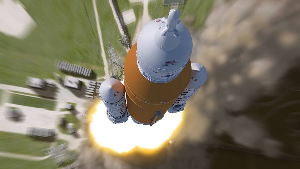 Artist's conception of a NASA Space Launch System.  (Illustration: NASA)