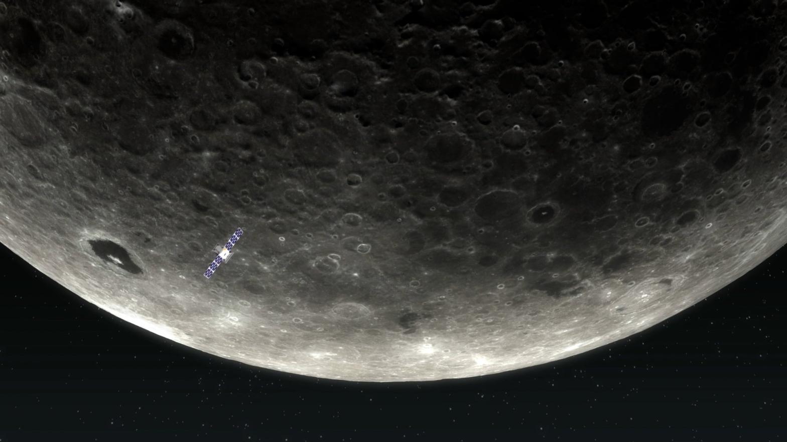 Conceptual image of CAPSTONE in orbit around the Moon. (Image: NASA)