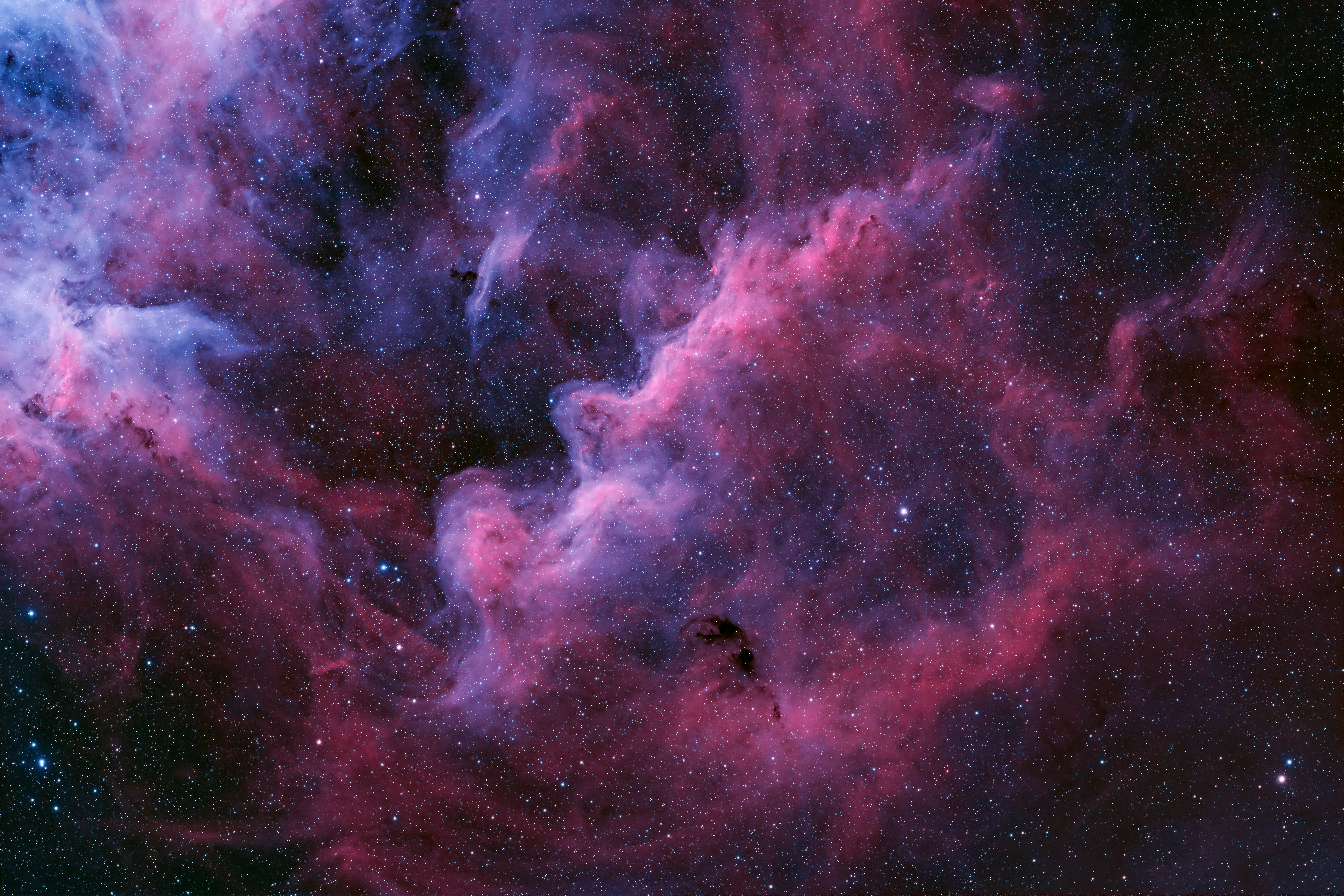 The gassy pinks of a distant nebula. (Image: © Ignacio Diaz Bobillo)