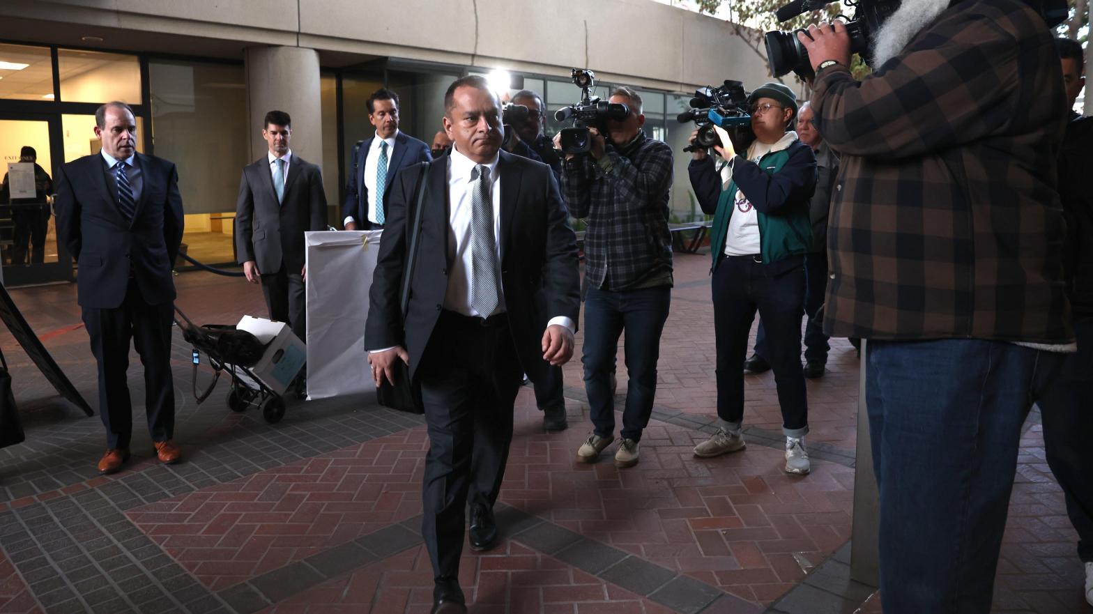 Sunny Balwani arrives at a federal court in San Jose, California on March 16, 2022. (Image: Justin Sullivan, Getty Images)