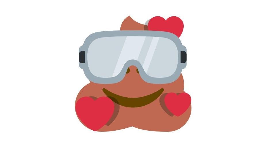 smiling-three-hearts +  poo +  goggles. (Image: Courtesy of Emoji Mashup Bot)