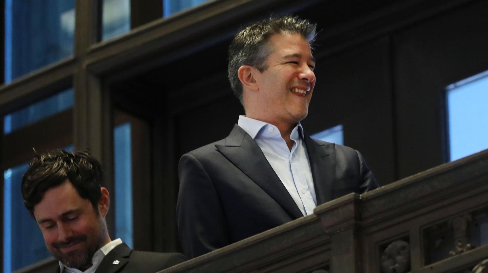 Uber's co-founder and former CEO Travis Kalanick looks out at the floor of the New York Stock Exchange (NYSE) on May 10, 2019 in New York City. (Photo: Spencer Platt, Getty Images)
