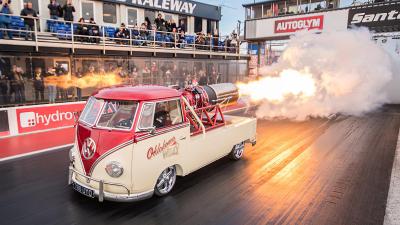 The Jet-Powered VW Bus Pickup That Lit Up the Track at F1’s Austrian GP
