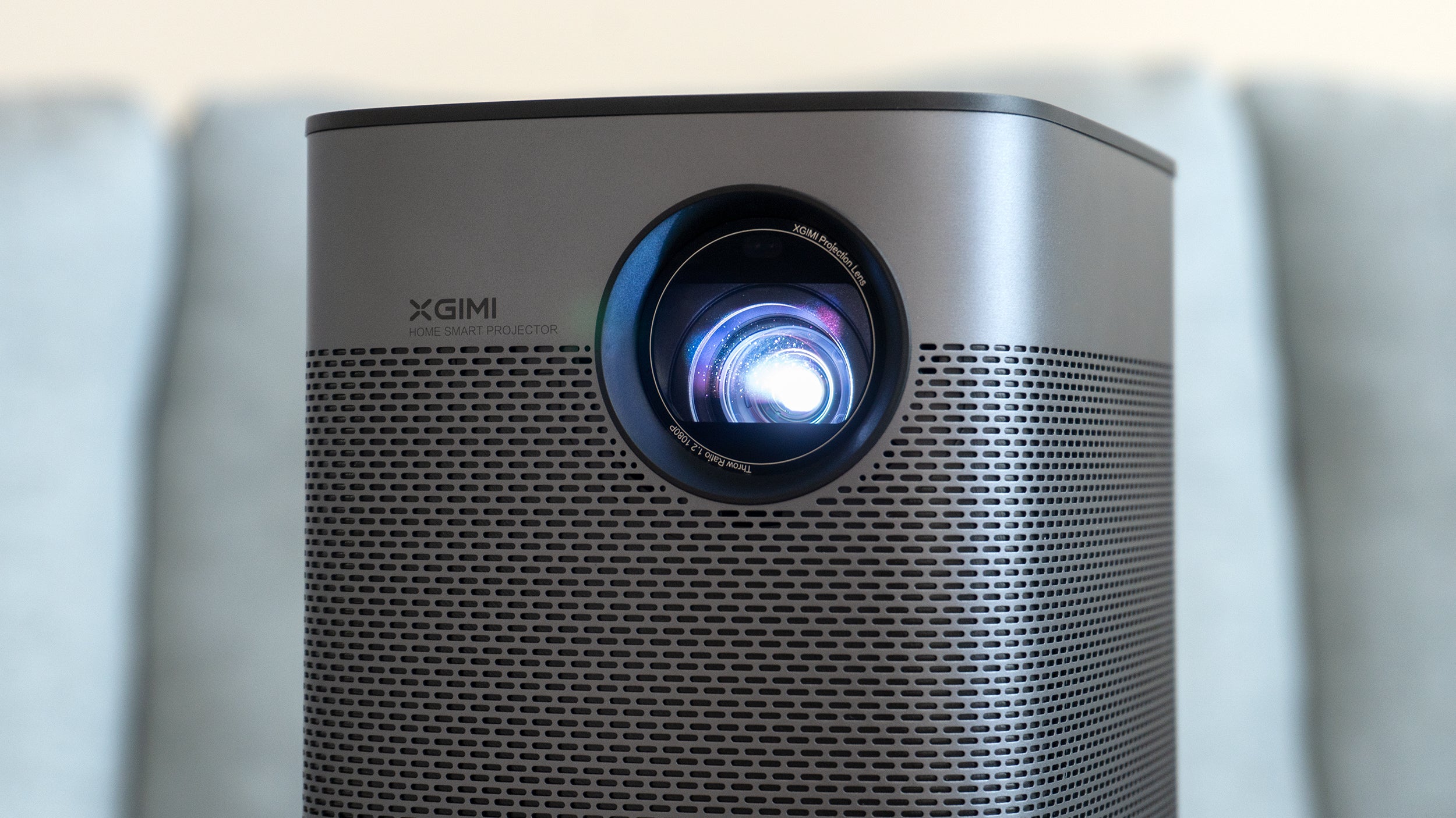 The XGIMI Halo+ boasts 900 lumens of brightness which is solid for a device this size, but limits where you can use it. (Photo: Andrew Liszewski | Gizmodo)