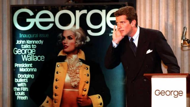 QAnon Supporter Resurrects JFK Jr.’s Magazine George and Puts Trump’s Face on the Cover