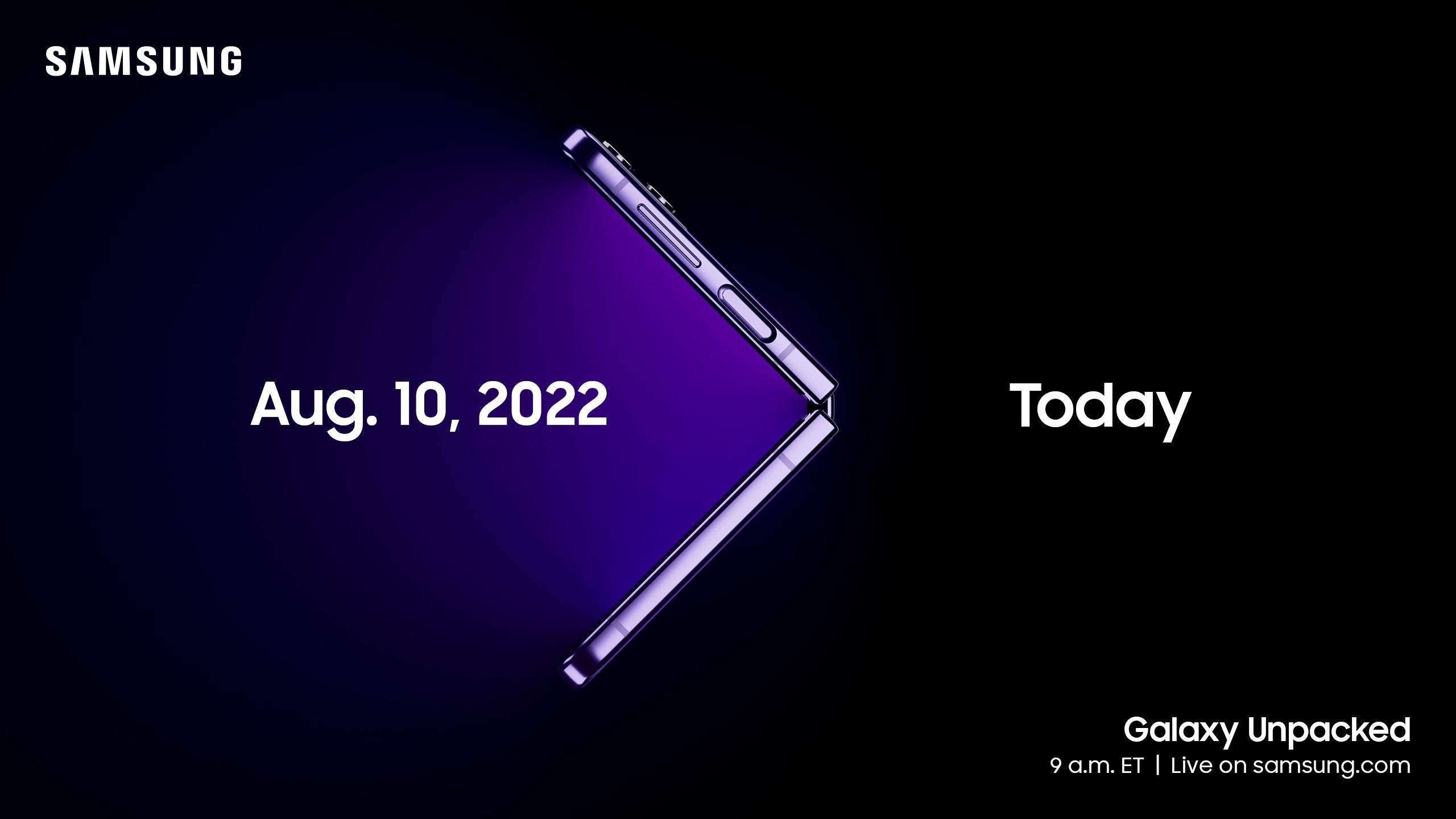 Samsung's Galaxy Unpacked event is taking place live at 9 a.m. E.T. on Aug. 10.  (Image: Samsung)