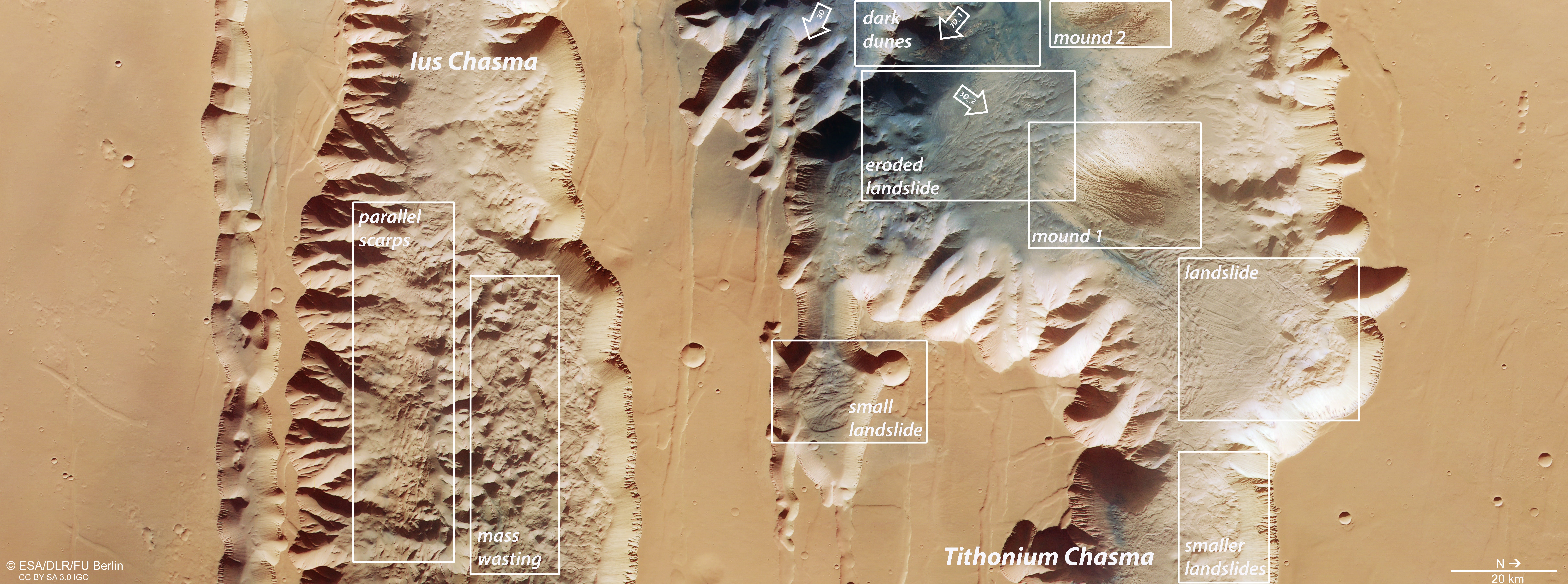 Mars Express Orbiter Sees a Massive Canyon System