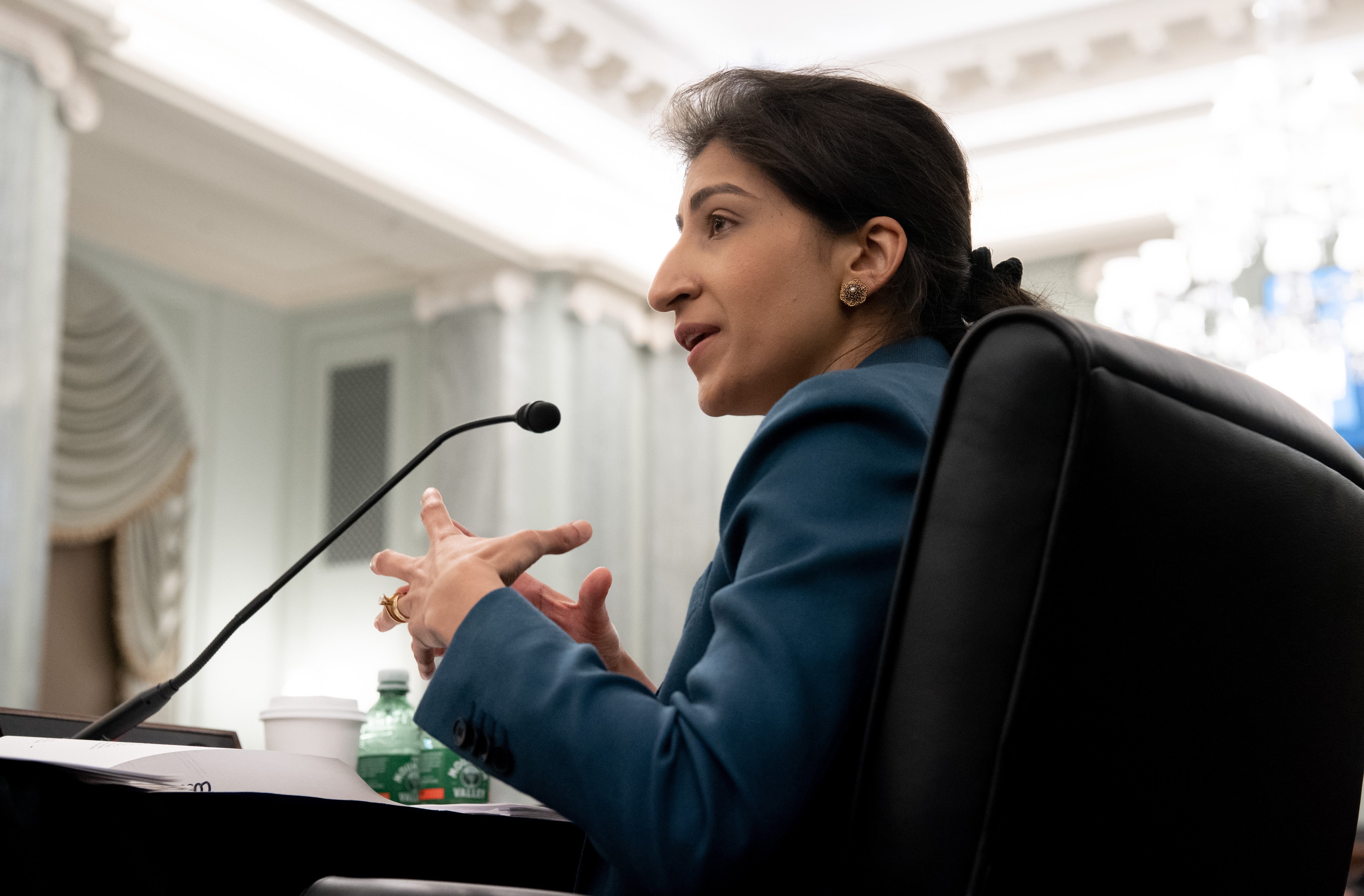 FTC chair Lina Khan has been a big critic of big tech. (Photo: Saul Loeb-Pool, Getty Images)