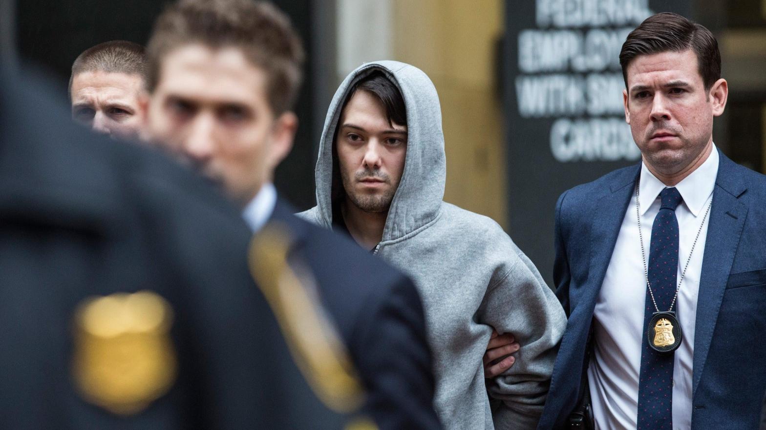 Martin Shkreli was arrested in New York City in 2015 for securities fraud. (Image: Andrew Burton, Getty Images)