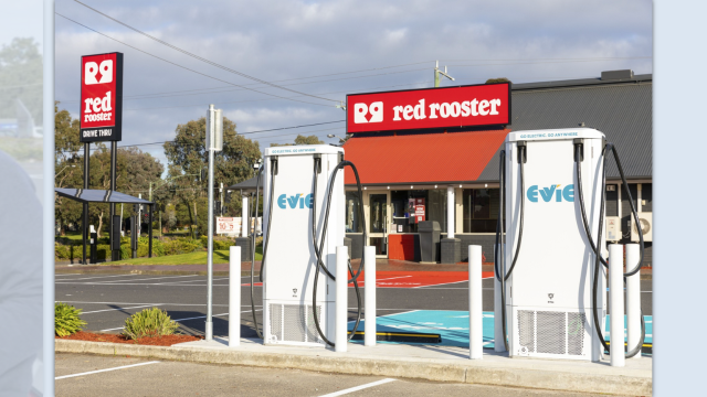 You Can Now Charge Your EV at Red Rooster While You Scoff Pineapple Fritters
