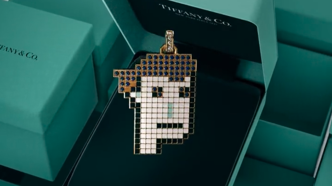 Let the world envy your overpriced IRL CryptoPunk NFT with a diamond encrusted necklace from Tiffany & Co.