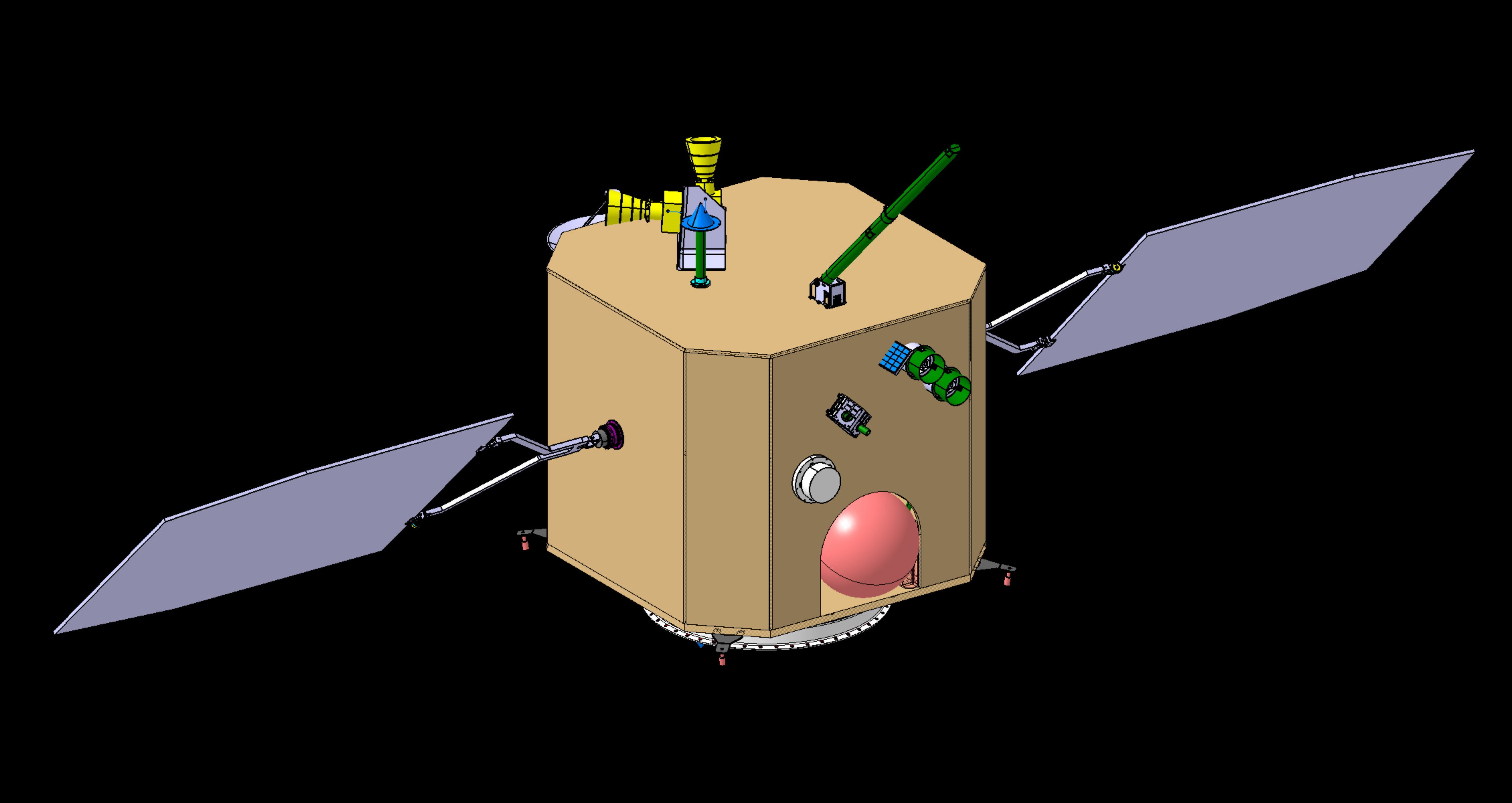 Diagram depicting the Korea Pathfinder Lunar Orbiter (KPLO). (Image: KAVI)