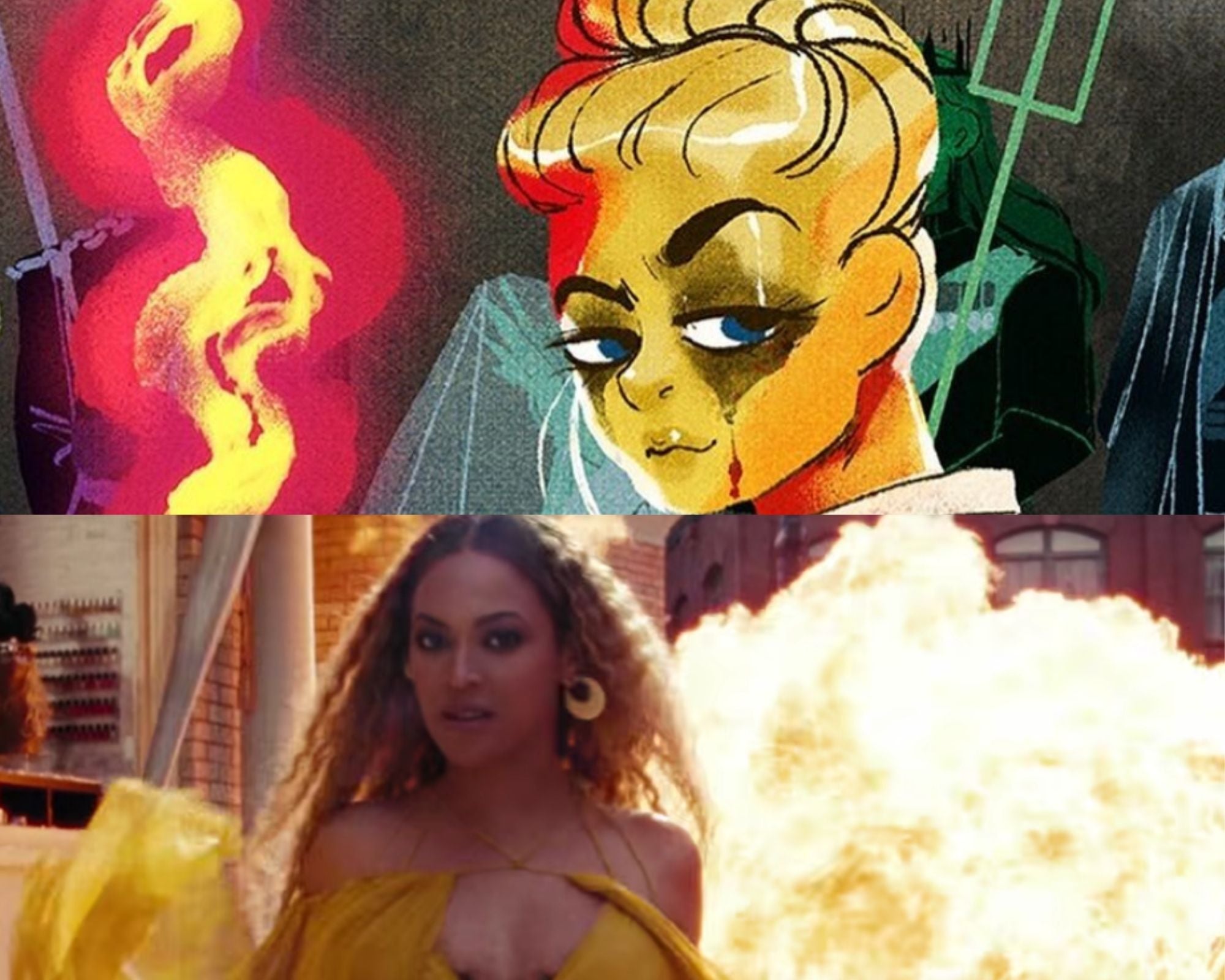 Goddess parallels between Beyoncé and Hera (Image: Rachel Smythe via Instagram/Vevo)