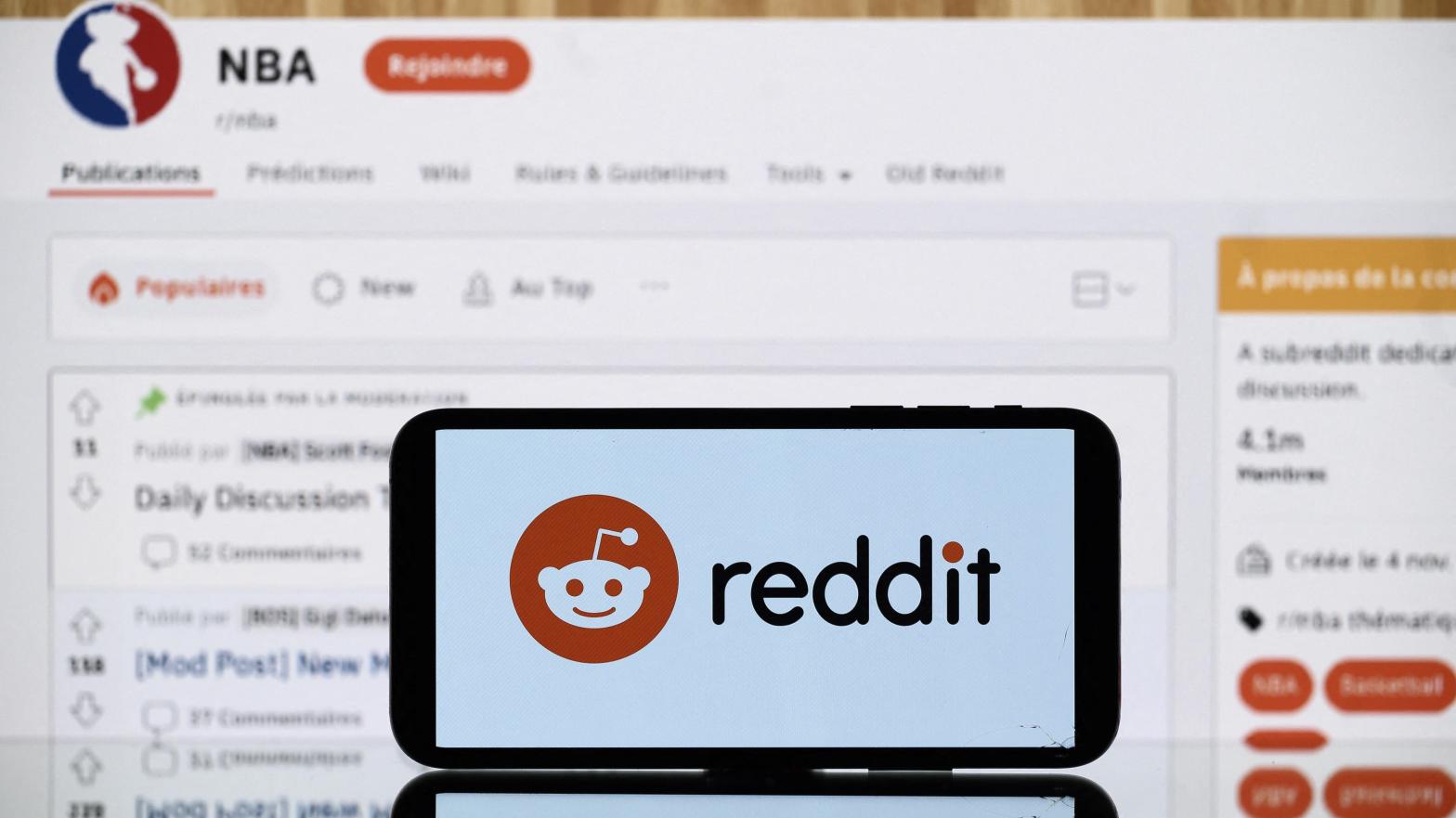 Reddit is in the process of adding support for third-party bot developers on its platform. (Photo: LIONEL BONAVENTURE/AFP, Getty Images)
