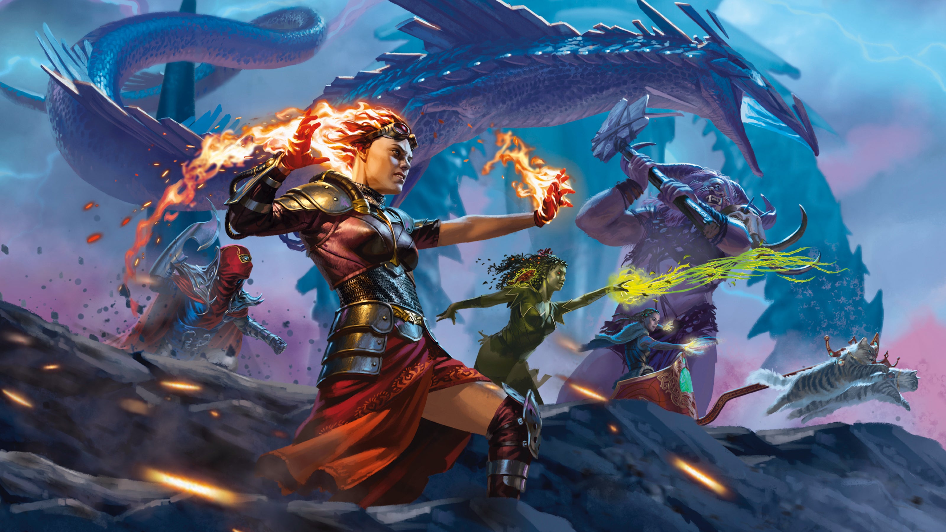Inset of Chris Rallis' art for Magic: The Gathering's March of the Machine series. (Image: Wizards of the Coast)