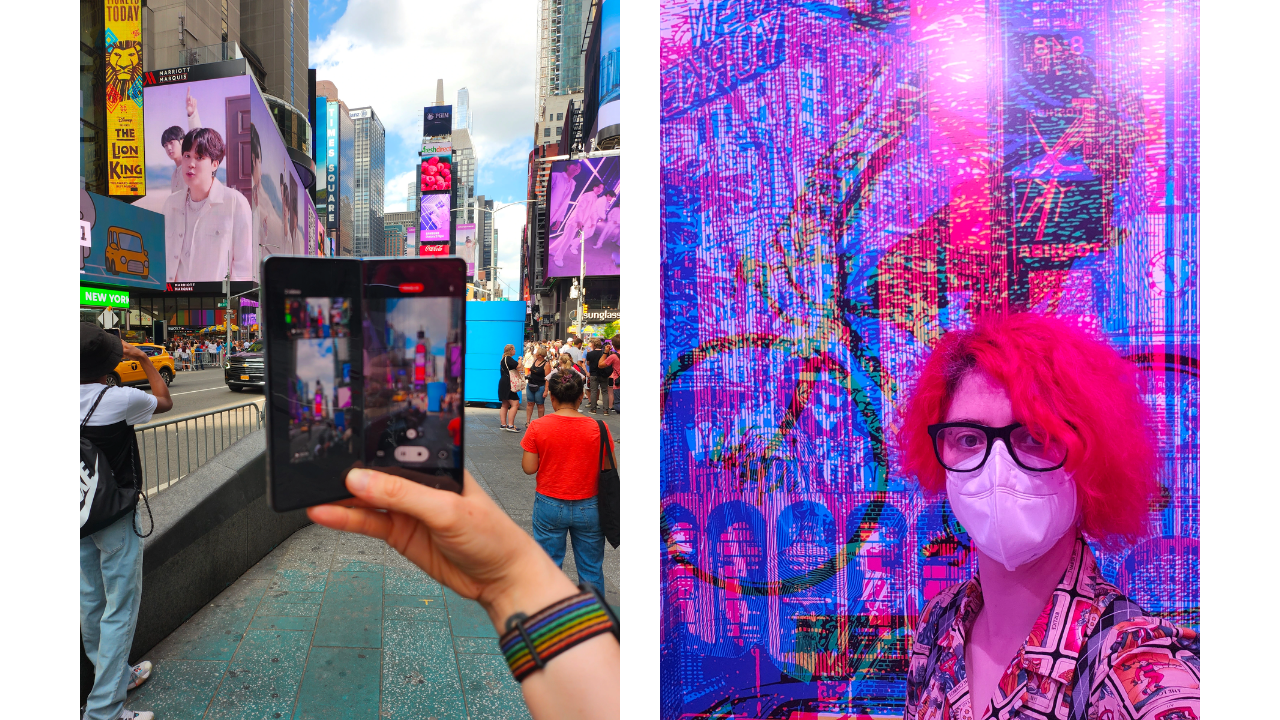times square & selfie