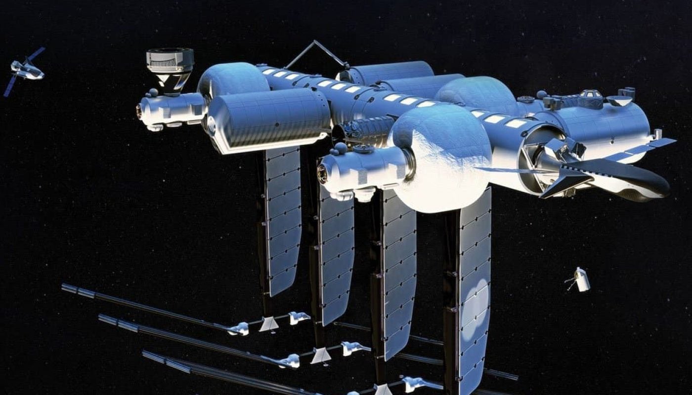 Conceptual view of the Orbital Reef space station.  (Image: Sierra Space)