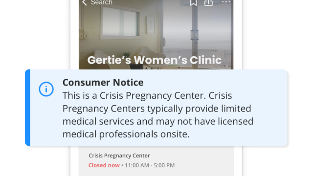 Yelp Adds Disclaimers to Crisis Pregnancy Centre Listings