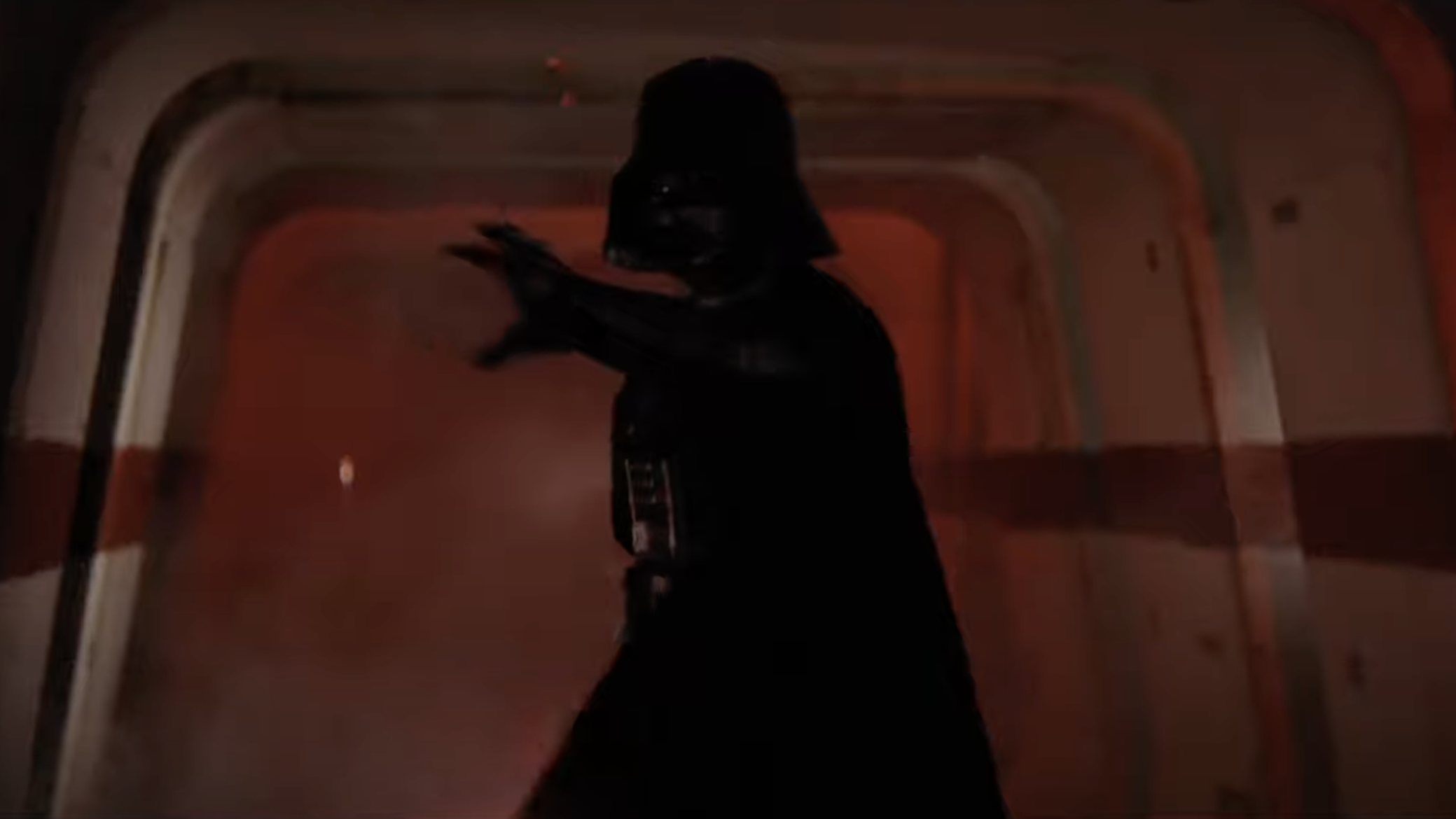 Rogue One's infamous Darth Vader hallway scene (Screenshot: Lucasfilm)