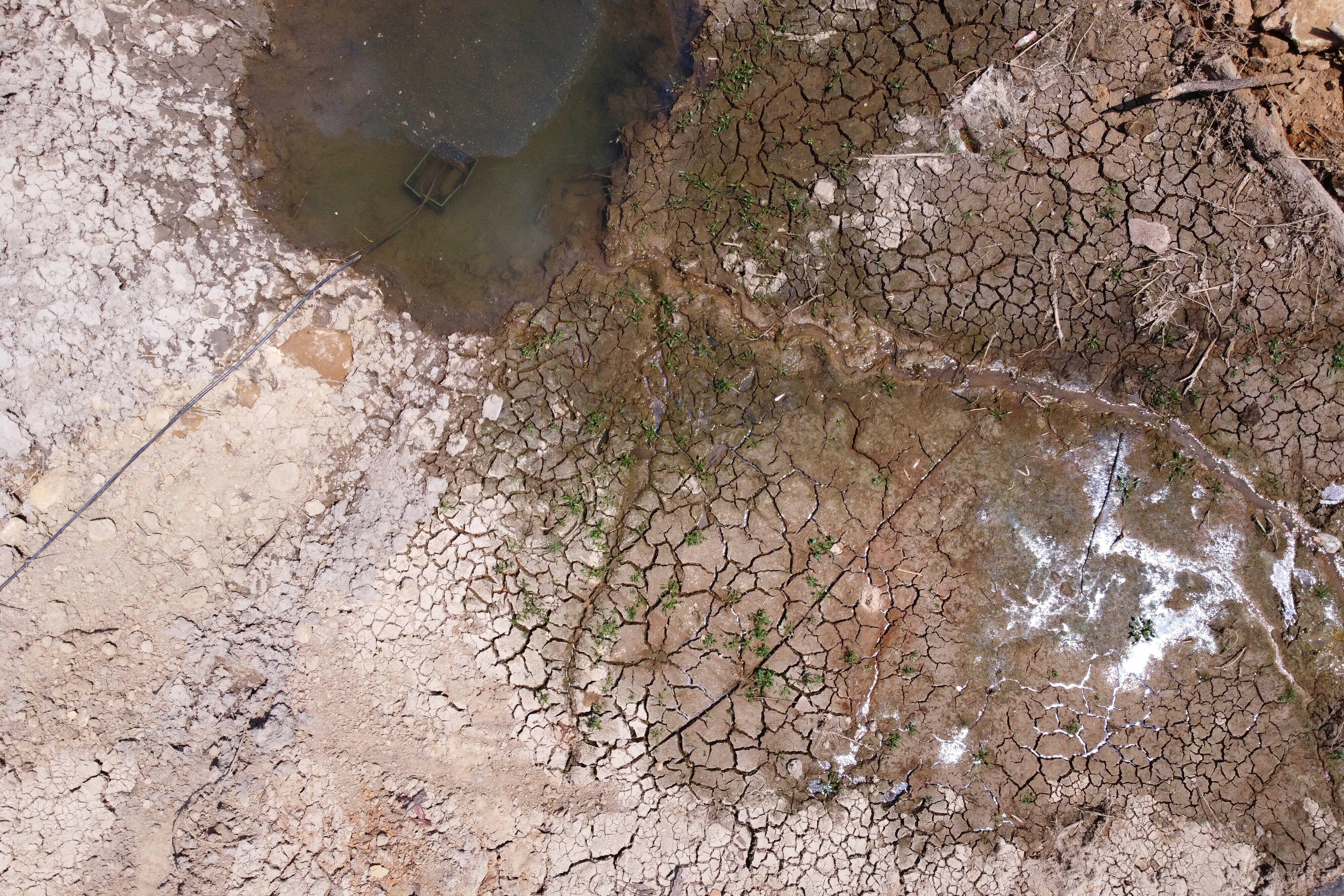 A dried-out reservoir in Longquan village in Chongqing on August 20. (Photo: Olivia Zhang, AP)