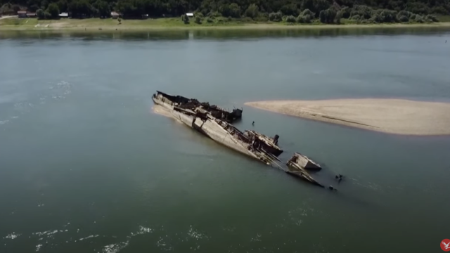 Europe’s Extreme Drought Reveals Sunken German WWII Warships Complete With Bombs, Ammunition