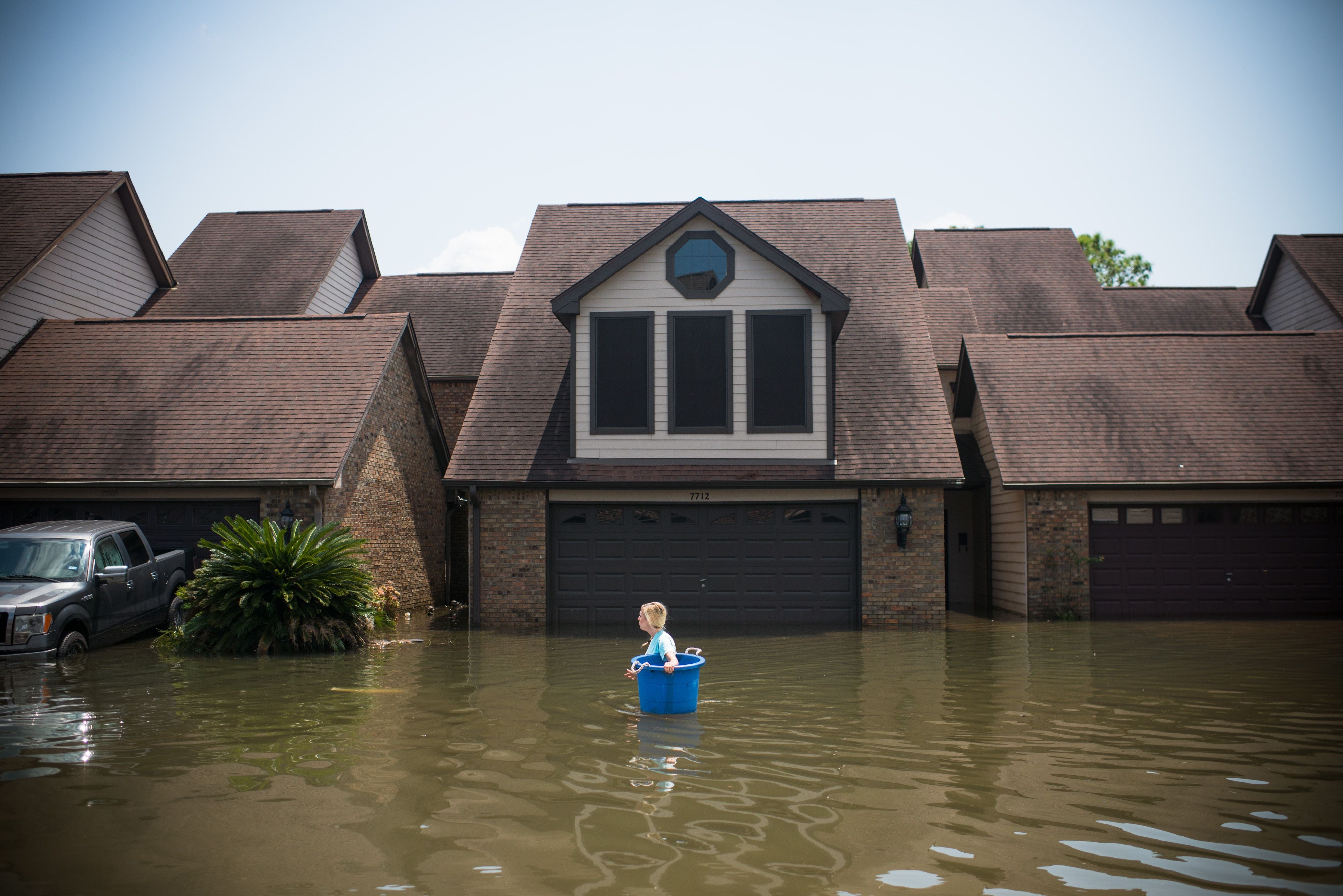 Flooded homes in Port Arthur, Texas, September 1, 2017 (Photo: EMILY KASK/AFP, Getty Images)