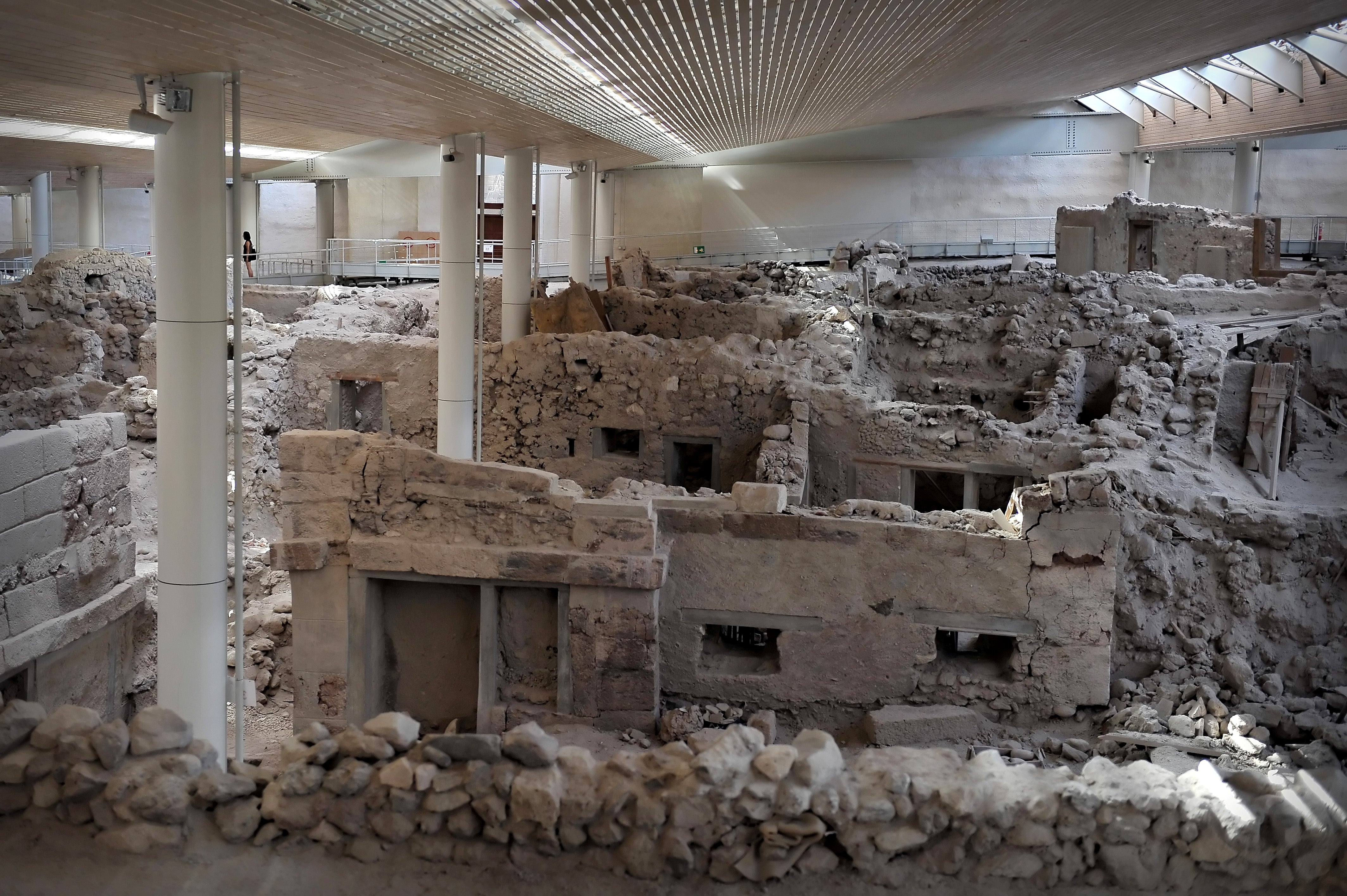 The archaeological site of Akrotiri, once a Minoan town on Santorini. (Photo: LOUISA GOULIAMAKI/AFP, Getty Images)