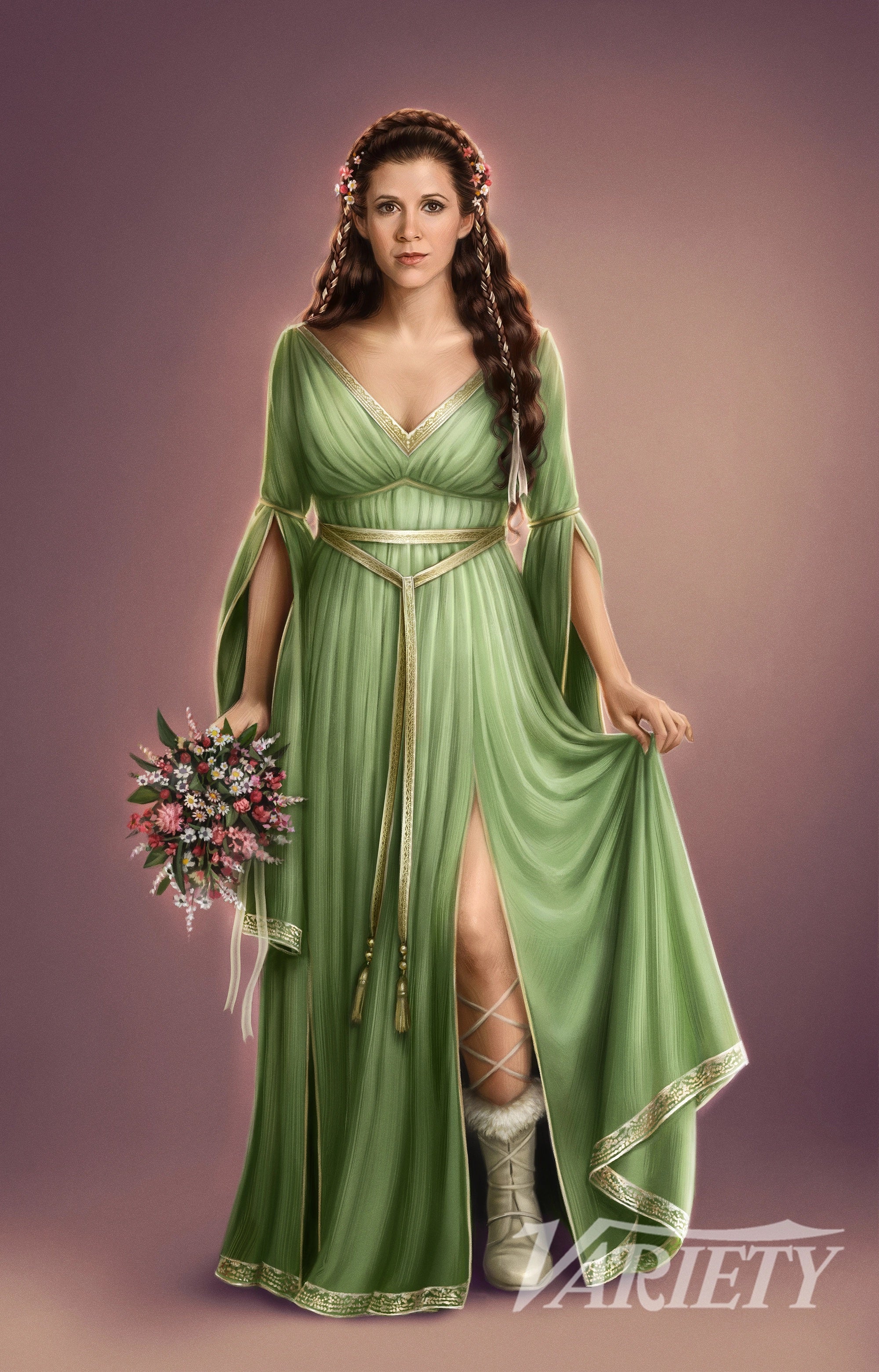 Princess Leia concept art by Tara Phillips (Image: Lucasfilm/Variety)