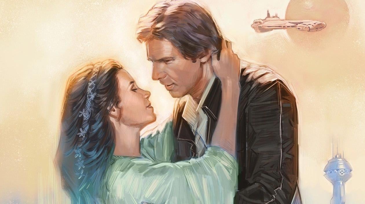 Leia and Han on the cover of The Princess and the Scoundrel. (Image: Penguin Random House/Lucasfilm)