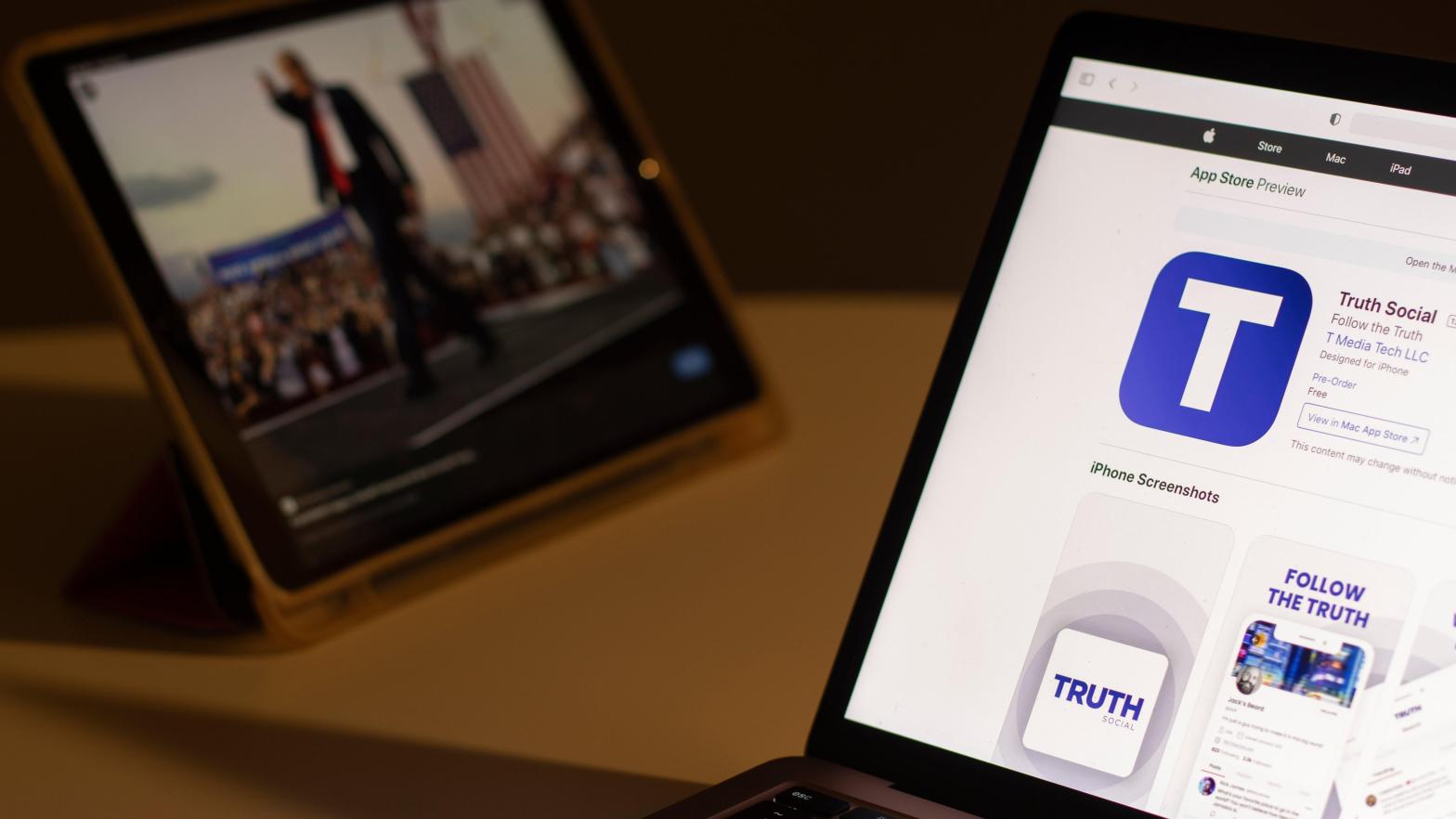 The Apple App Store has let Truth Social stay up for download since it was released this past February, but Google has so far restricted the app due to allegations it fails to moderate user content. (Photo: Tada Images, Shutterstock)