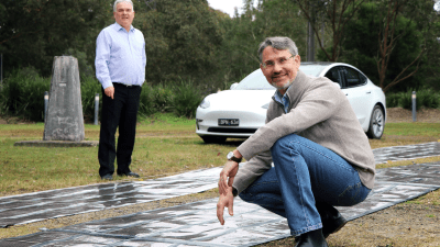 A Tesla Powered by Printed Solar Cells is Travelling Along Australia’s Coastline