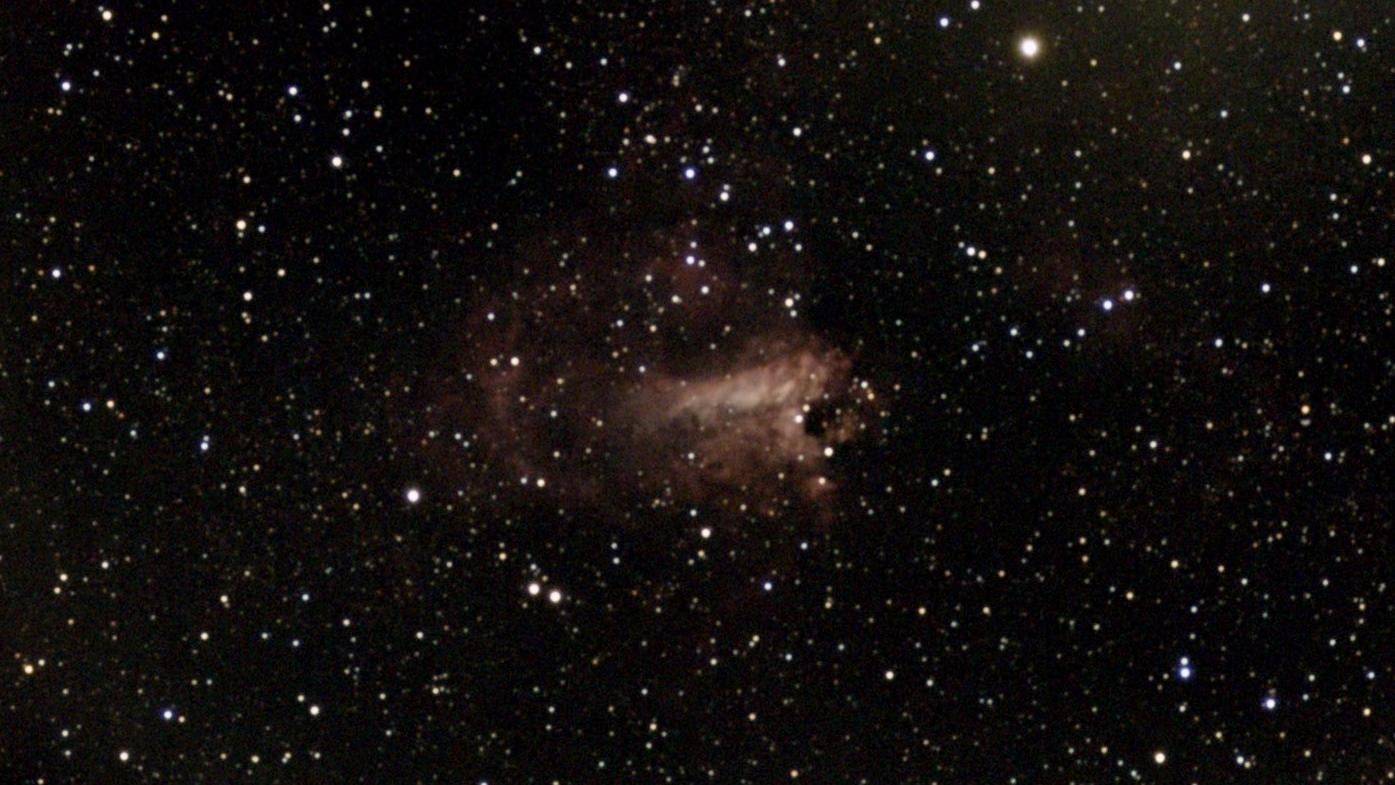 The Omega Nebula, as imaged with Vespera.  (Image: George Dvorsky)