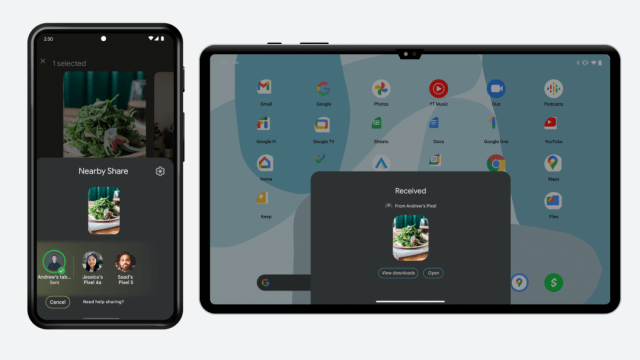 Google’s Latest Android Update Lets You ‘AirDrop’ with Devices That Aren’t Even Nearby