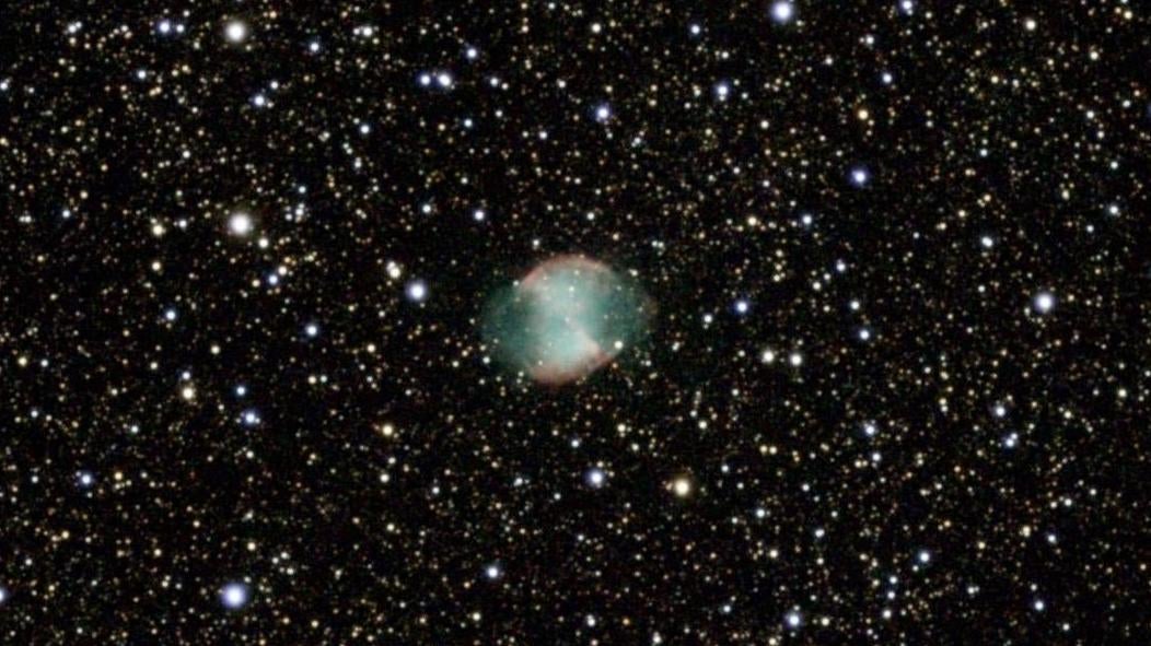 I did that! The Dumbbell Nebula, as imaged with Vespera.  (Photo: George Dvorsky)