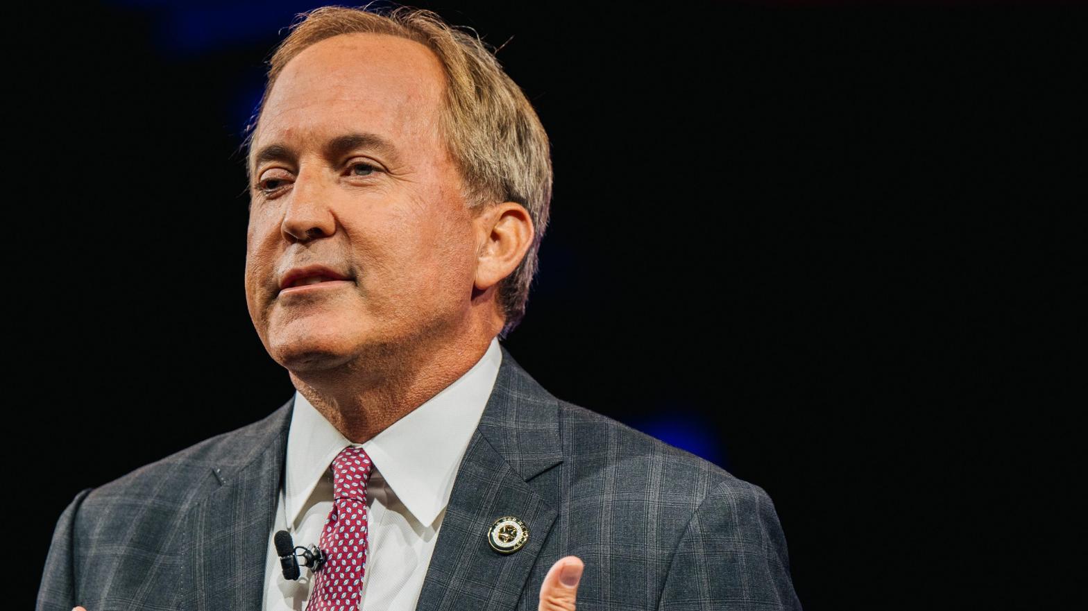 Texas Attorney General Ken Paxton often uses his office like a battering ram and bullhorn, decrying the excesses of big tech while rarely doing much individually to rein in industry excesses. (Photo: Brandon Bell, Getty Images)