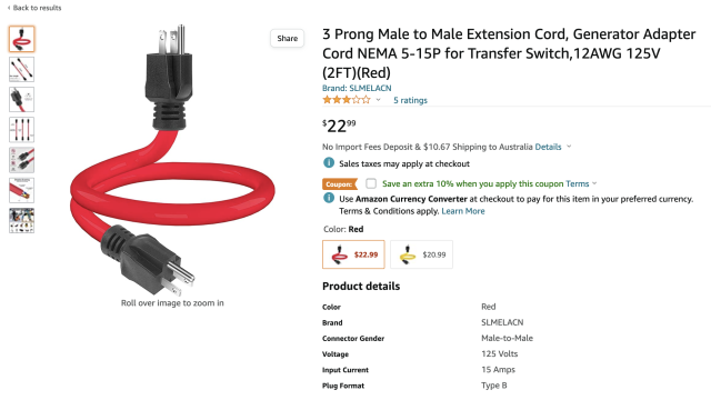 U.S. Safety Agency Warns People to Stop Buying Male-to-Male Extension Cords on Amazon