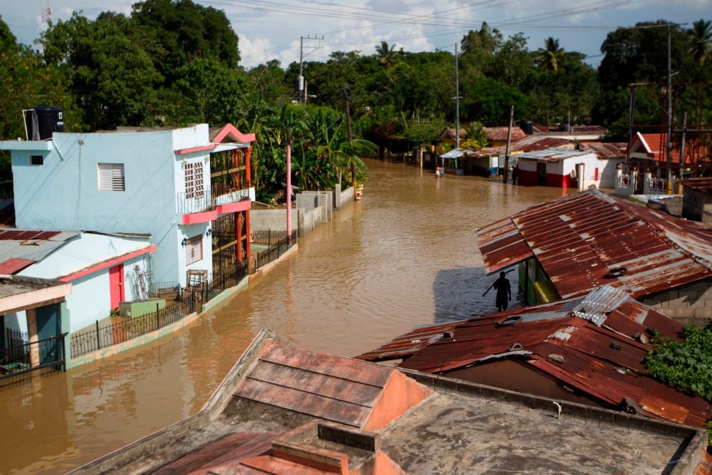 View of the flooded streets of Arenoso, northeastern Dominican Republic, on September 24, 2017 after Hurricane Maria.  (Photo: ERIKA SANTELICES/AFP, Getty Images)