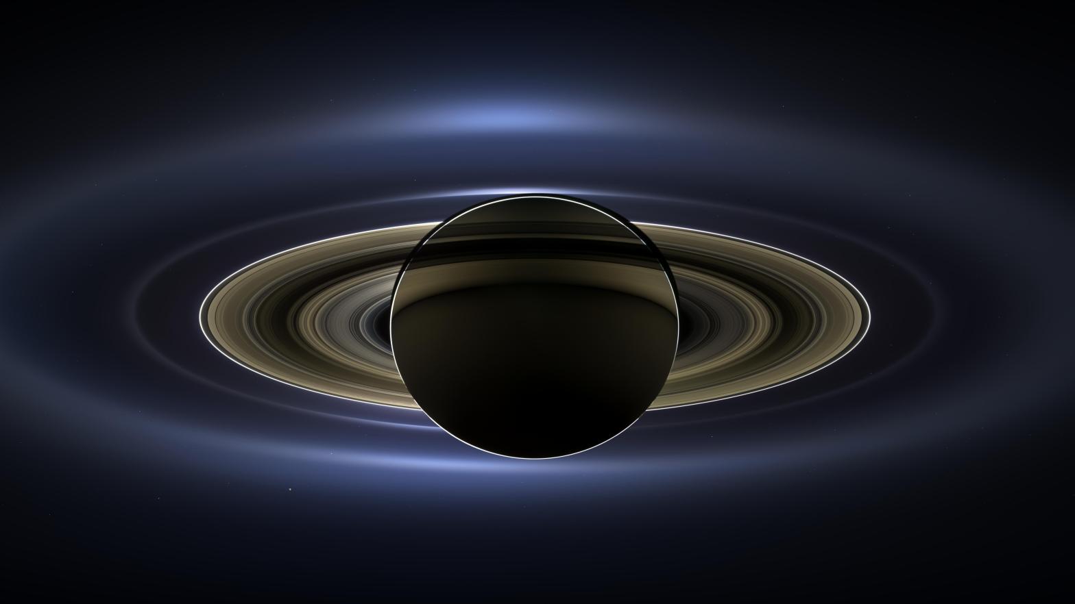 Saturn's rings are 100 million years old and are made up of chunks of water ice.  (Image: NASA/JPL-Caltech/SSI)