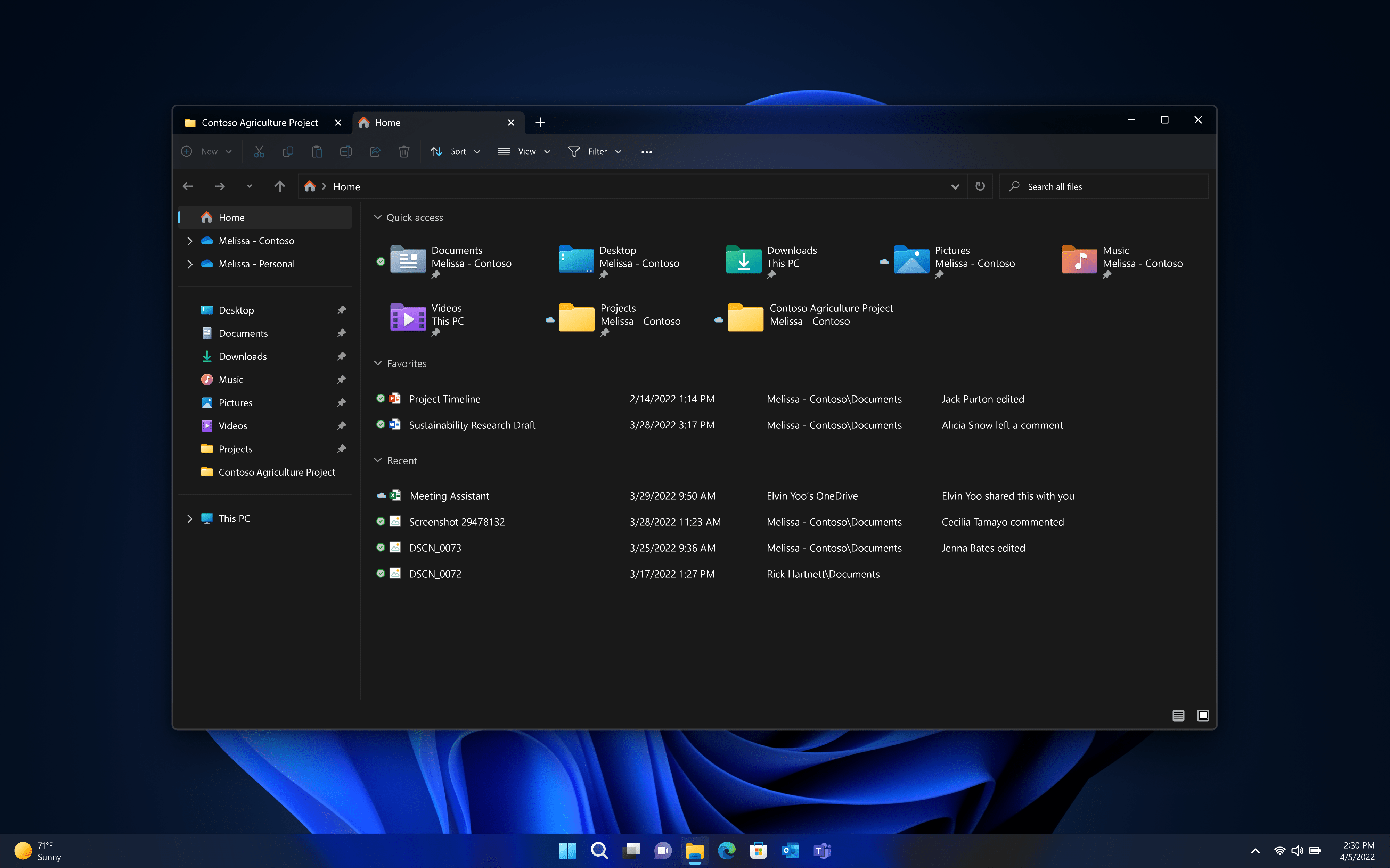 Tabbed File Explorer will be a game changer because I no longer have to shuffle around File Explorer windows.  (Image: Microsoft)