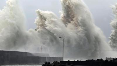 Photos: Monster Typhoon Smashes Into Japan