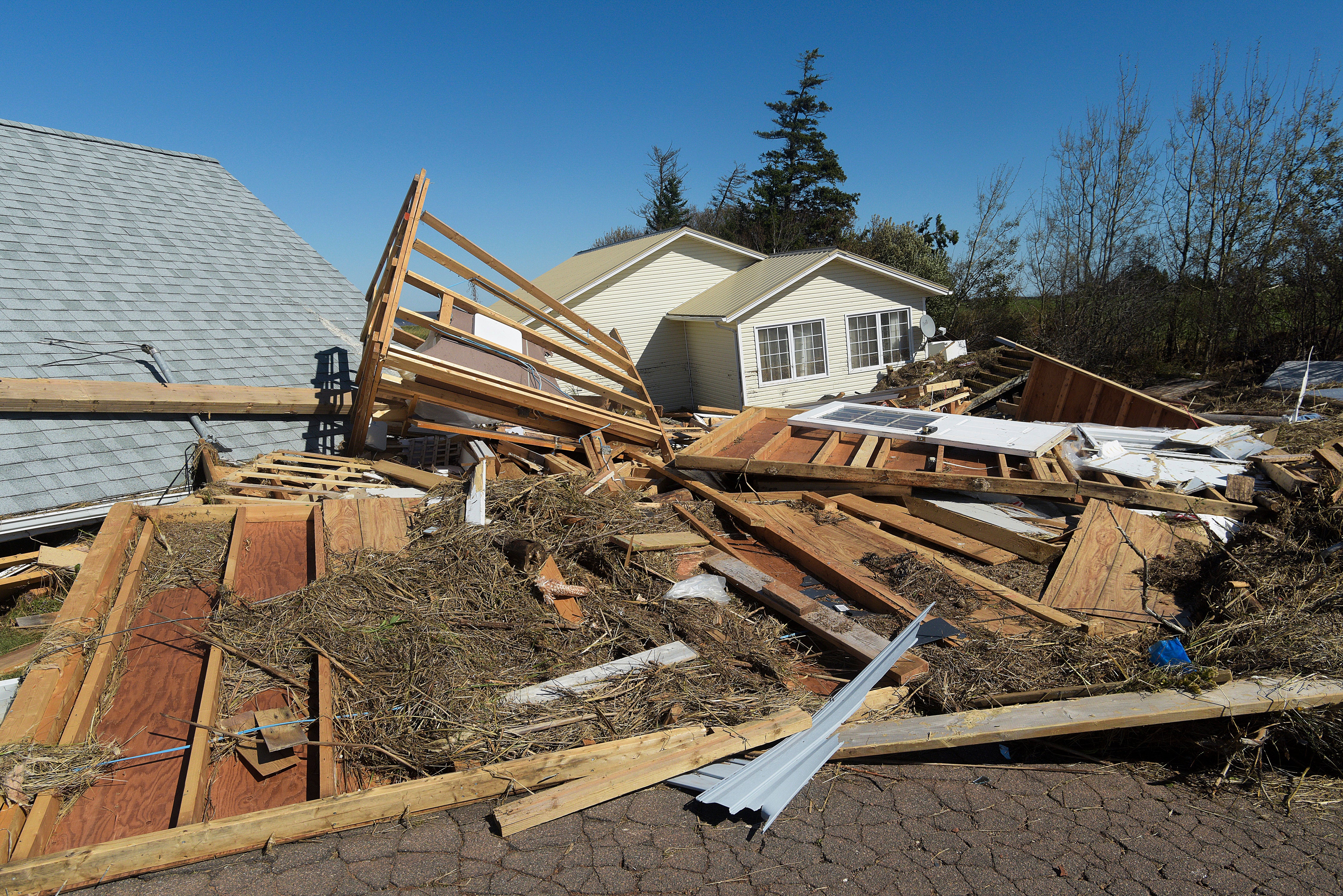 The storm's aftermath in French River, Prince Edward Island, on Sunday, September 25.  (Photo: Brian McInnis/The Canadian Press, AP)